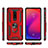 Silicone Matte Finish and Plastic Back Cover Case with Magnetic Finger Ring Stand R02 for Xiaomi Mi 9T