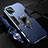 Silicone Matte Finish and Plastic Back Cover Case with Magnetic Finger Ring Stand R03 for Huawei Nova 7i