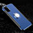 Silicone Matte Finish and Plastic Back Cover Case with Magnetic Finger Ring Stand R03 for Samsung Galaxy S20 Plus 5G Blue