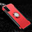 Silicone Matte Finish and Plastic Back Cover Case with Magnetic Finger Ring Stand R04 for Samsung Galaxy S20