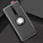 Silicone Matte Finish and Plastic Back Cover Case with Magnetic Finger Ring Stand R04 for Xiaomi Mi 9T Pro