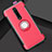 Silicone Matte Finish and Plastic Back Cover Case with Magnetic Finger Ring Stand R04 for Xiaomi Redmi K20