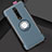 Silicone Matte Finish and Plastic Back Cover Case with Magnetic Finger Ring Stand R04 for Xiaomi Redmi K20 Pro