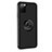 Silicone Matte Finish and Plastic Back Cover Case with Magnetic Finger Ring Stand R06 for Apple iPhone 11 Pro Max Black