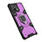 Silicone Matte Finish and Plastic Back Cover Case with Magnetic Finger Ring Stand R10 for Xiaomi Mi 11 Lite 5G Purple