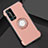 Silicone Matte Finish and Plastic Back Cover Case with Magnetic Finger Ring Stand S01 for Huawei P40 Pro+ Plus
