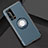 Silicone Matte Finish and Plastic Back Cover Case with Magnetic Finger Ring Stand S01 for Huawei P40 Pro+ Plus