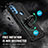 Silicone Matte Finish and Plastic Back Cover Case with Magnetic Finger Ring Stand S01 for Motorola Moto G71 5G