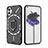 Silicone Matte Finish and Plastic Back Cover Case with Magnetic Finger Ring Stand S01 for Nothing Phone 1