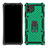 Silicone Matte Finish and Plastic Back Cover Case with Magnetic Finger Ring Stand S01 for Realme C11 Green