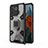 Silicone Matte Finish and Plastic Back Cover Case with Magnetic Finger Ring Stand S01 for Xiaomi Mi 11 Pro 5G