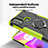 Silicone Matte Finish and Plastic Back Cover Case with Magnetic Finger Ring Stand S02 for Motorola Moto E30