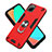 Silicone Matte Finish and Plastic Back Cover Case with Magnetic Finger Ring Stand S02 for Realme C11