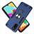Silicone Matte Finish and Plastic Back Cover Case with Magnetic Finger Ring Stand S02 for Samsung Galaxy A41