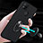 Silicone Matte Finish and Plastic Back Cover Case with Magnetic Finger Ring Stand S02 for Xiaomi Redmi 9 India