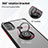 Silicone Matte Finish and Plastic Back Cover Case with Magnetic Finger Ring Stand S04 for Motorola Moto E20