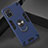 Silicone Matte Finish and Plastic Back Cover Case with Magnetic Finger Ring Stand S05 for Samsung Galaxy A71 5G