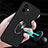 Silicone Matte Finish and Plastic Back Cover Case with Magnetic Finger Ring Stand S06 for Apple iPhone 12