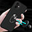 Silicone Matte Finish and Plastic Back Cover Case with Magnetic Finger Ring Stand S06 for Apple iPhone 12 Mini