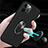 Silicone Matte Finish and Plastic Back Cover Case with Magnetic Finger Ring Stand S06 for Apple iPhone 12 Pro