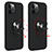 Silicone Matte Finish and Plastic Back Cover Case with Magnetic Finger Ring Stand S06 for Apple iPhone 12 Pro