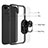 Silicone Matte Finish and Plastic Back Cover Case with Magnetic Finger Ring Stand S06 for Apple iPhone 14