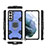 Silicone Matte Finish and Plastic Back Cover Case with Magnetic Finger Ring Stand S07 for Samsung Galaxy S21 5G
