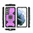 Silicone Matte Finish and Plastic Back Cover Case with Magnetic Finger Ring Stand S07 for Samsung Galaxy S22 5G