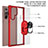 Silicone Matte Finish and Plastic Back Cover Case with Magnetic Finger Ring Stand S09 for Samsung Galaxy S21 Ultra 5G