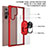 Silicone Matte Finish and Plastic Back Cover Case with Magnetic Finger Ring Stand S09 for Samsung Galaxy S22 Ultra 5G