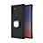 Silicone Matte Finish and Plastic Back Cover Case with Magnetic Finger Ring Stand T01 for Samsung Galaxy Note 10 5G