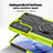 Silicone Matte Finish and Plastic Back Cover Case with Magnetic Finger Ring Stand T09 for Samsung Galaxy S21 Plus 5G