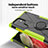 Silicone Matte Finish and Plastic Back Cover Case with Magnetic Finger Ring Stand T09 for Samsung Galaxy S22 Ultra 5G