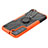 Silicone Matte Finish and Plastic Back Cover Case with Magnetic Finger Ring Stand T09 for Samsung Galaxy S23 5G