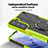 Silicone Matte Finish and Plastic Back Cover Case with Magnetic Finger Ring Stand T09 for Samsung Galaxy S23 Plus 5G