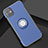 Silicone Matte Finish and Plastic Back Cover Case with Magnetic Finger Ring Stand Y01 for Apple iPhone 11