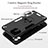 Silicone Matte Finish and Plastic Back Cover Case with Magnetic Finger Ring Stand Y01B for Oppo A16e