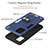 Silicone Matte Finish and Plastic Back Cover Case with Magnetic Finger Ring Stand Y01B for Samsung Galaxy A31