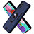 Silicone Matte Finish and Plastic Back Cover Case with Magnetic Finger Ring Stand Y01B for Samsung Galaxy A51 4G