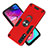 Silicone Matte Finish and Plastic Back Cover Case with Magnetic Finger Ring Stand Y01B for Samsung Galaxy A70S