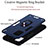 Silicone Matte Finish and Plastic Back Cover Case with Magnetic Finger Ring Stand Y01B for Samsung Galaxy M40S