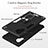Silicone Matte Finish and Plastic Back Cover Case with Magnetic Finger Ring Stand Y01B for Samsung Galaxy Note 10 Plus 5G