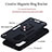 Silicone Matte Finish and Plastic Back Cover Case with Magnetic Finger Ring Stand Y01B for Samsung Galaxy S20 5G