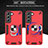 Silicone Matte Finish and Plastic Back Cover Case with Magnetic Finger Ring Stand Y01B for Samsung Galaxy S21 FE 5G