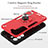 Silicone Matte Finish and Plastic Back Cover Case with Magnetic Finger Ring Stand Y01B for Samsung Galaxy S21 Plus 5G