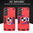 Silicone Matte Finish and Plastic Back Cover Case with Magnetic Finger Ring Stand Y01B for Samsung Galaxy S22 Plus 5G