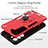 Silicone Matte Finish and Plastic Back Cover Case with Magnetic Finger Ring Stand Y01B for Samsung Galaxy S23 Plus 5G