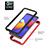 Silicone Matte Finish and Plastic Back Cover Case with Magnetic Finger Ring Stand YB1 for Samsung Galaxy M01 Core