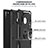 Silicone Matte Finish and Plastic Back Cover Case with Magnetic Finger Ring Stand YF1 for Samsung Galaxy A21