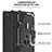 Silicone Matte Finish and Plastic Back Cover Case with Magnetic Finger Ring Stand YF1 for Samsung Galaxy M11